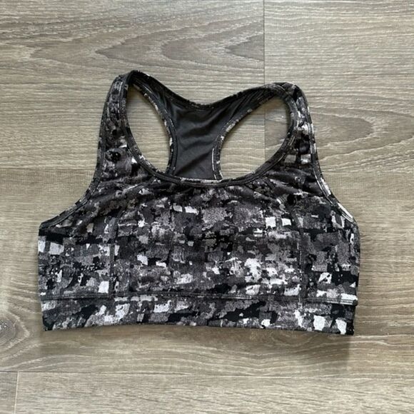 Calvin Klein Quick Dry Performance WireFree Splatter Sport Bra Small - Picture 1 of 5